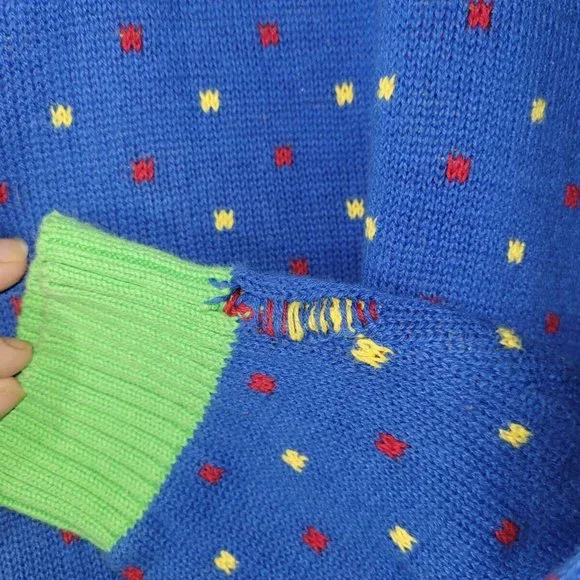 SOLD Blizzard Bay Happy Birthday Jesus Ugly Christmas Sweater Sz M - Picture 2 of 6